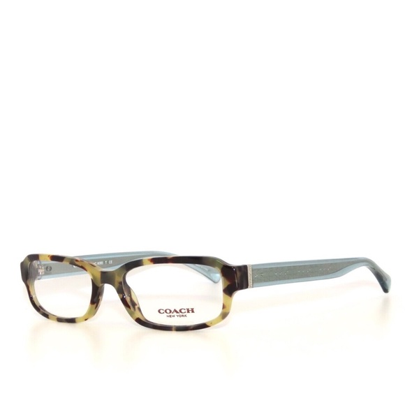 Coach 6083 5357 52 Tortoise Crystal Teal Eyeglasses HC6083 - Picture 1 of 5